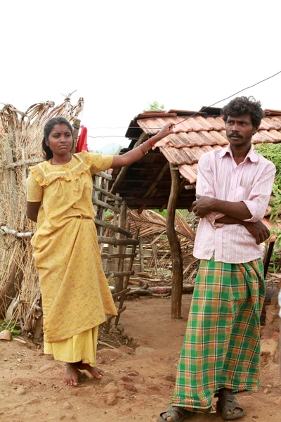 This couple's new born baby died few days after the birth.  Kadampara Hamlet. 2013. 