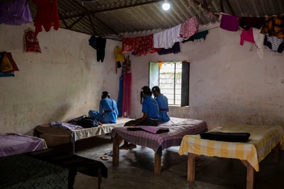 Hostel of Golapalli ashram school, which is located in Mariaguda. 