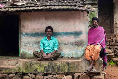 On the left, son of village Chieftain. Edavani Hamlet. 2015