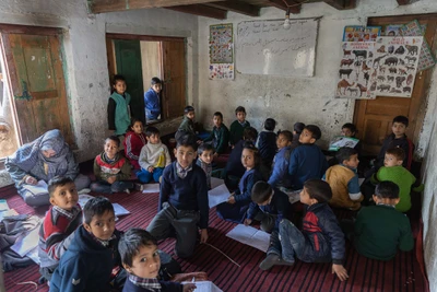 A school in Babagail village, Limber wildlife sanctuary,LoC, Baramulla/2023