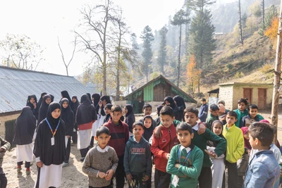 A school in Babagail village, Limber wildlife sanctuary,LoC, Baramulla/2023