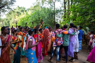 A recently married woman is being taken to her husband's village. This was supposed to happen few days after the marriage. But, due to an unexpected rain which lasted for more than a week, the water level in the rivers had raised. Thus the villagers had to wait for almost a month before they could take the bride to their village. 