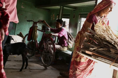 Vendor's train in West bengal.