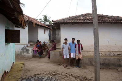 Vattalucky hamlet. 2017. The standing on the right, Murugesh, died in 2019 due to the pressure variations in brain. 