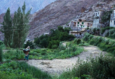 At Hundurmaan, Kargil. It is one among the villages which underwent evacuation during the Kargil war in 1999.