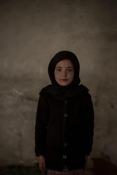 Sania Batul, at a classroom, which lies very close to the LOC in Kargil.